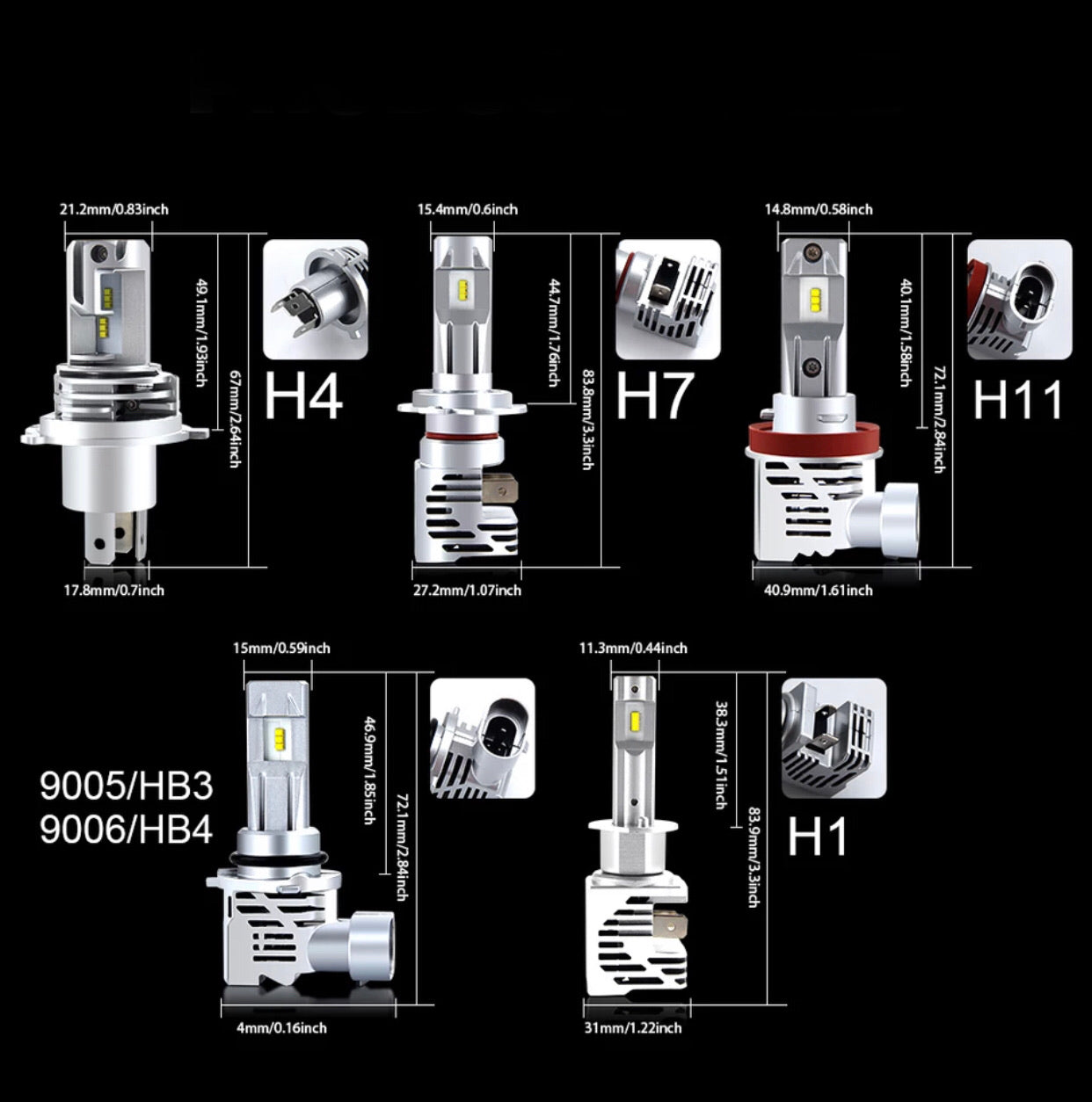 Kit LED ventilé « coudée» haute puissance - 16000 lumens